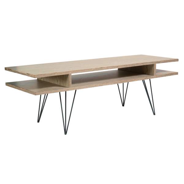 Table basse vintage en bois et métal l 115 cm - twist