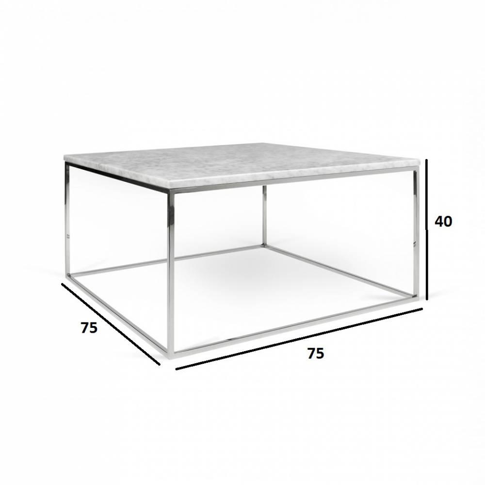 Table basse carrée marbre