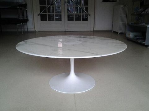 Table basse knoll marbre ovale