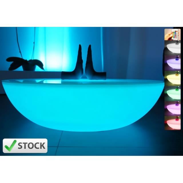 Table basse ronde lumineuse
