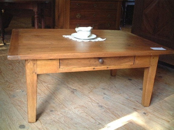 Table basse miami hetre et verre noir