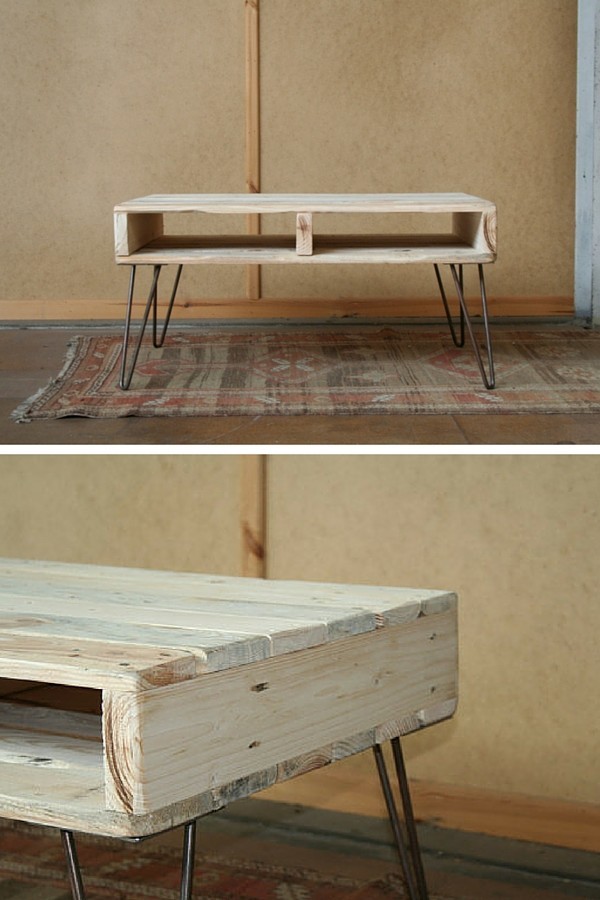 Table basse palette pied
