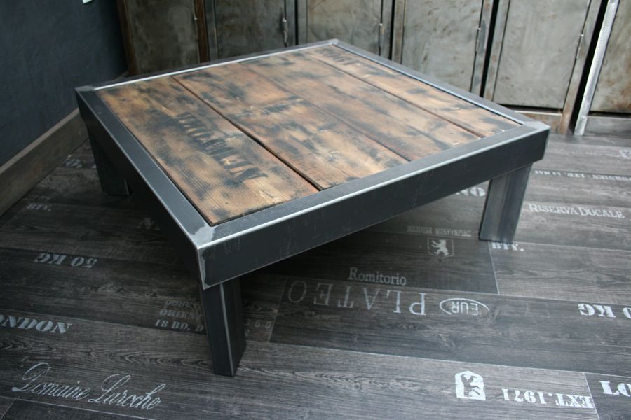 Table basse palette photo