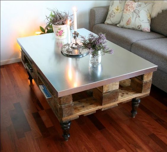 Table basse palettes bois