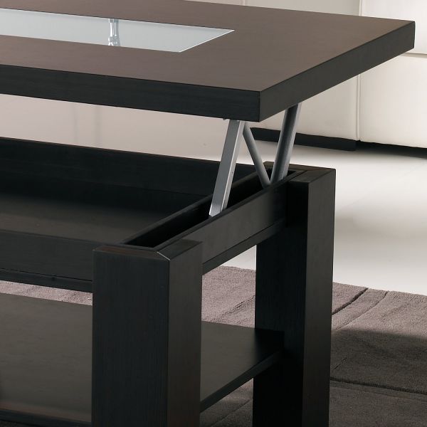 Table basse relevable wengé lift
