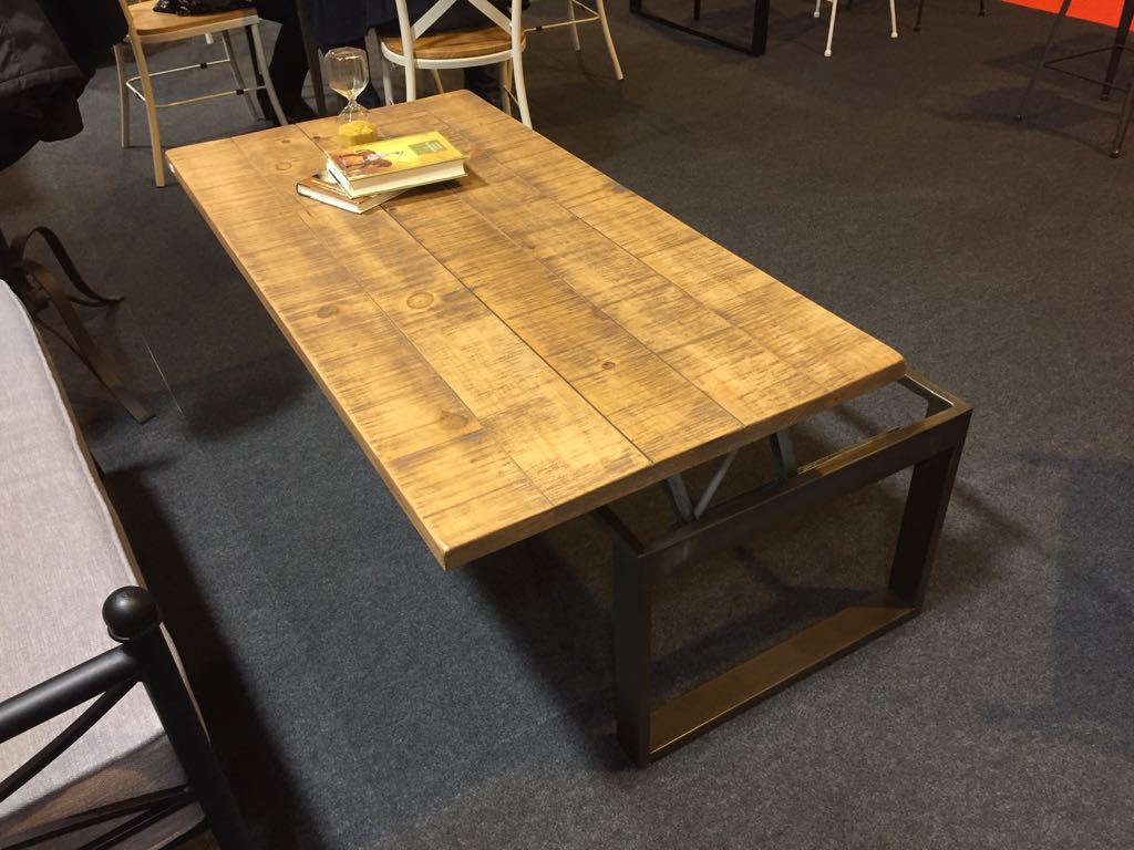 Table basse palette plateau relevable