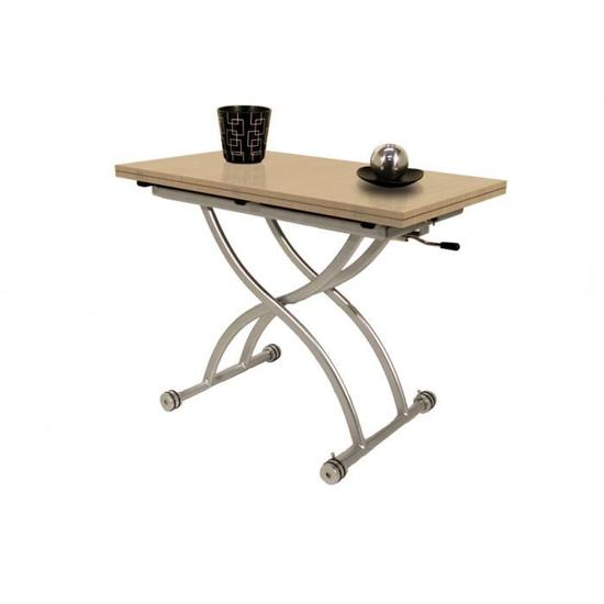 Table basse relevable a piston