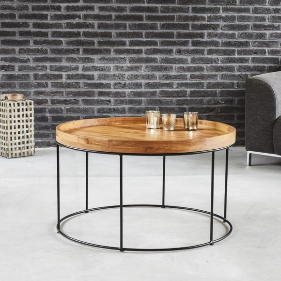 Table basse ronde en bois