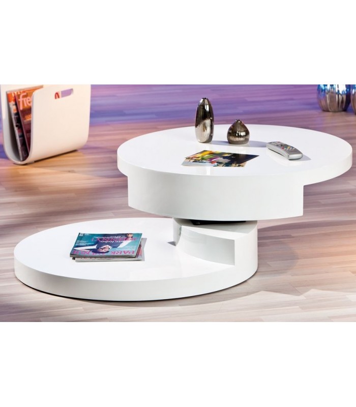 Table basse ronde pivotant