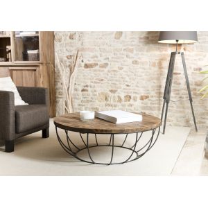 Table basse ronde metal