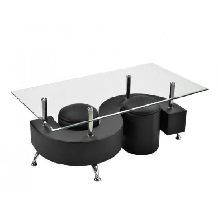 Table basse avec pouf rue du commerce