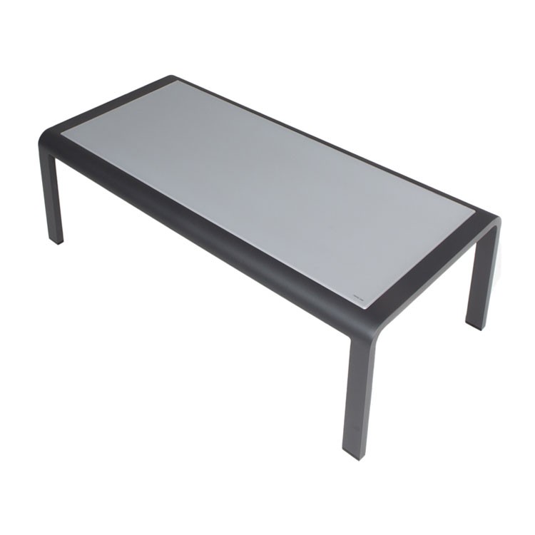Table basse en verre depoli