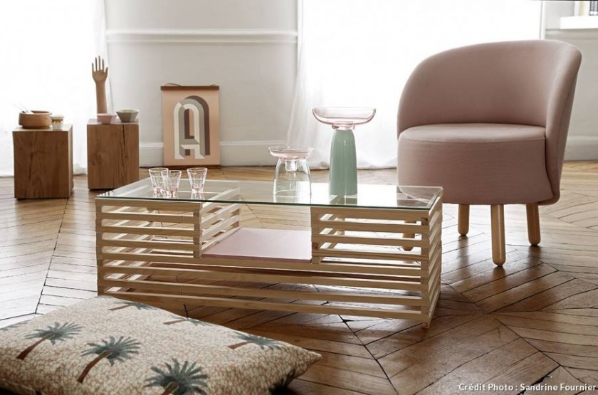 Table basse palette double