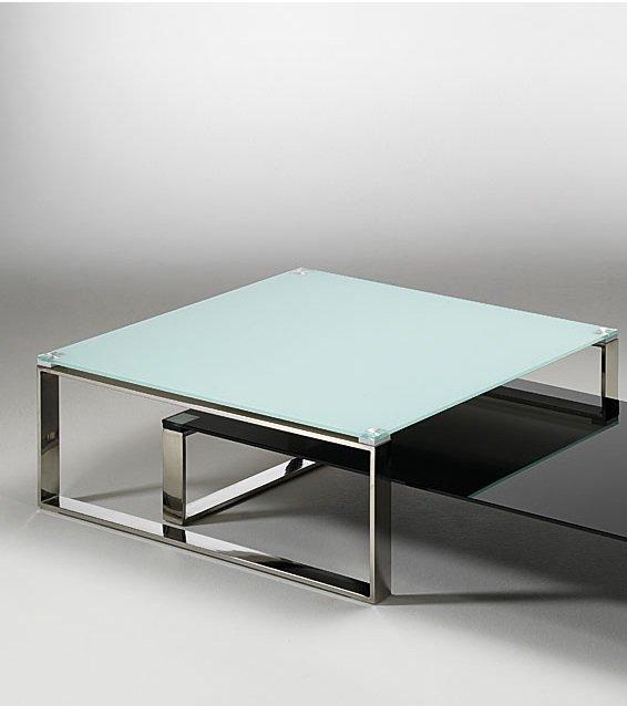 Table basse en verre opaque