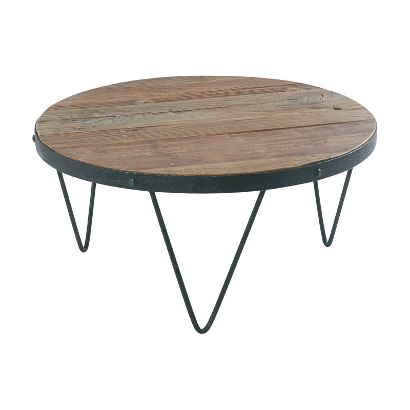 Table basse ronde en fer