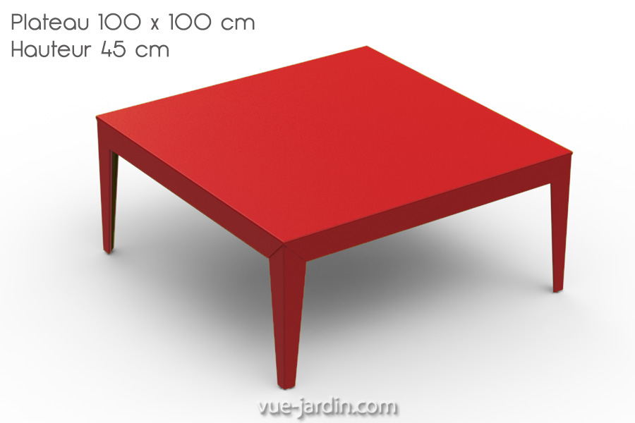 Table basse jardin carrée