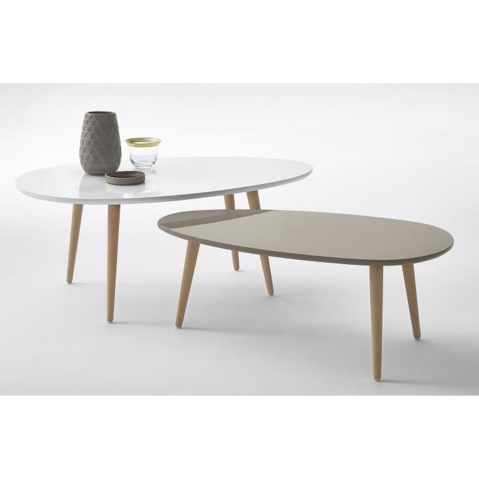 Table basse gigogne jaune