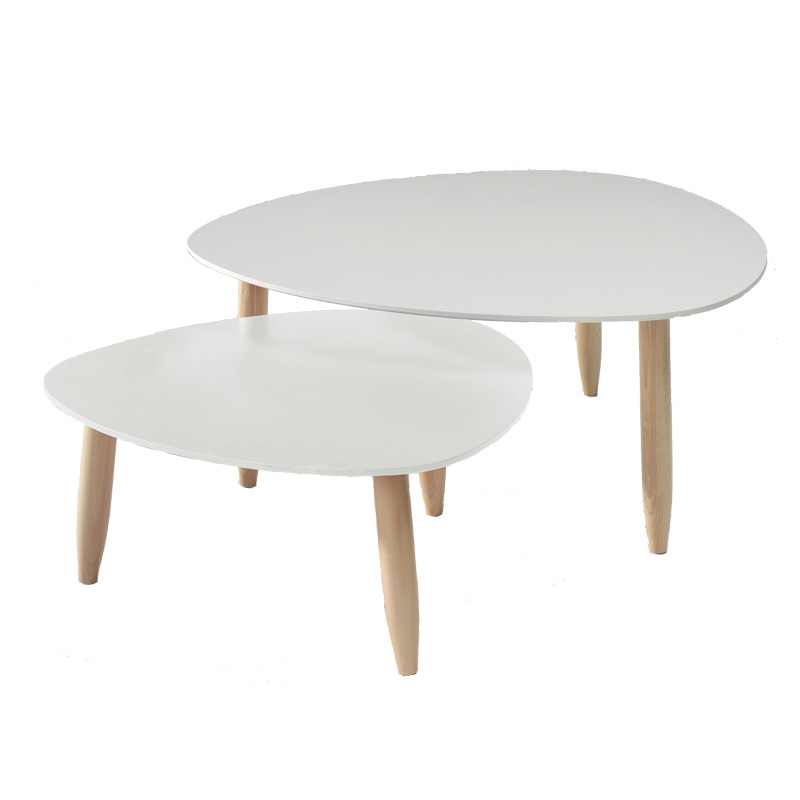 Table basse gigogne laquee