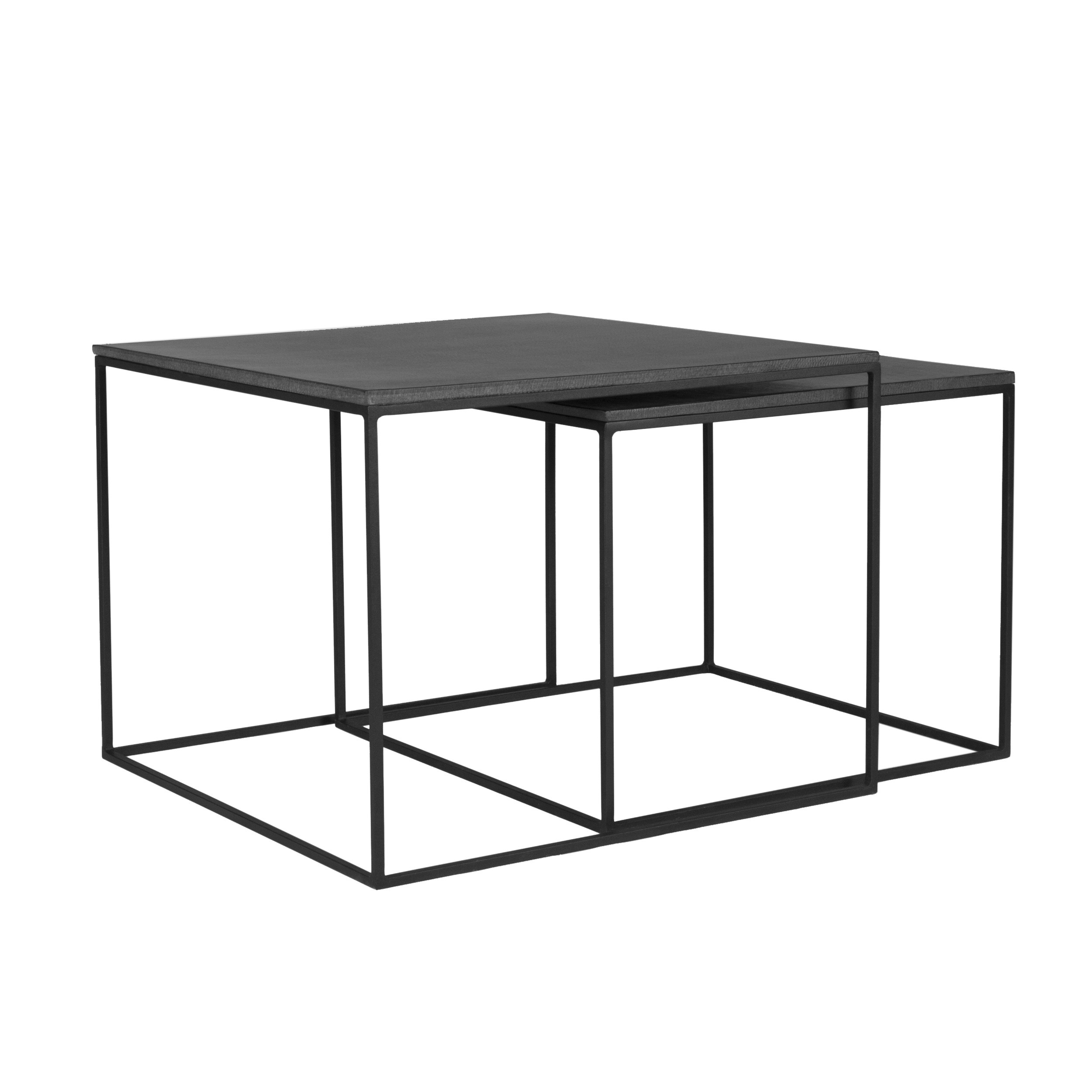 Table basse gigogne noir
