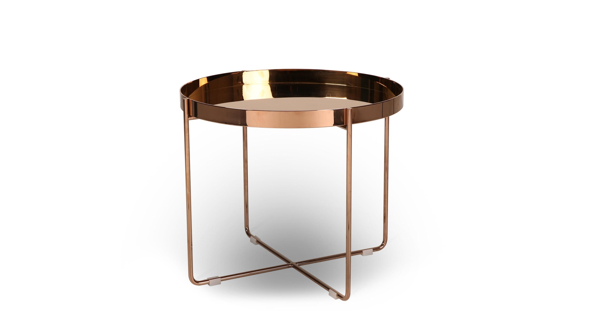Table basse ronde laiton