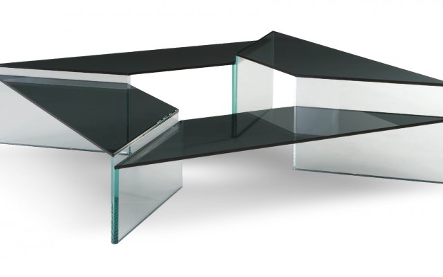 Table basse carrée verre roche bobois