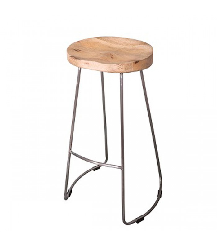 Tabouret de bar en bois et métal