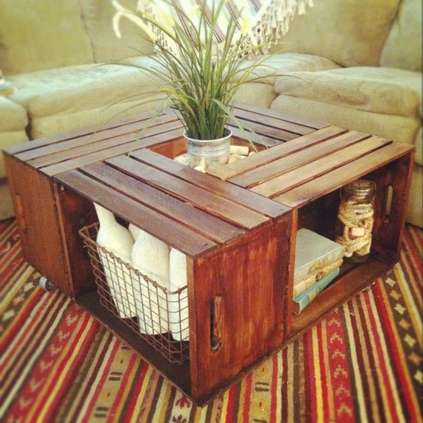 Table basse avec palettes bois