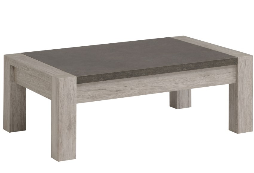 Table basse béton bois