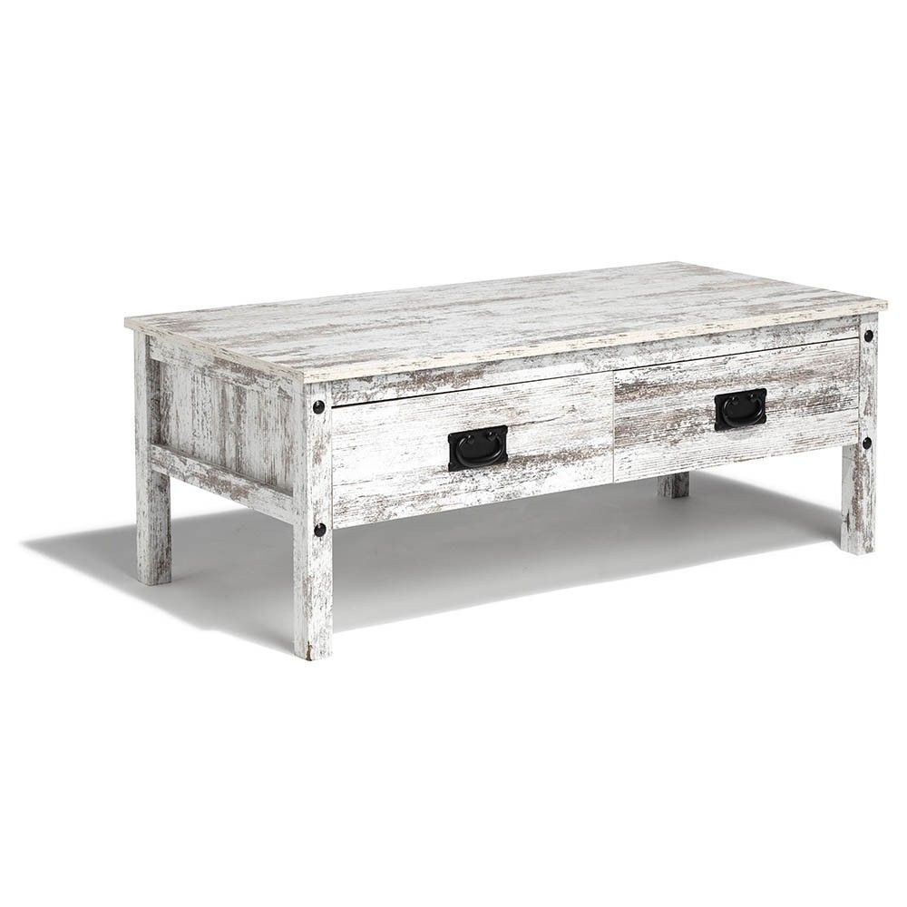 Table basse bois blanc gifi