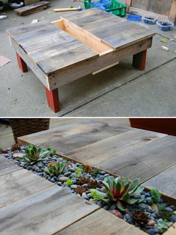 Idée table basse en palette