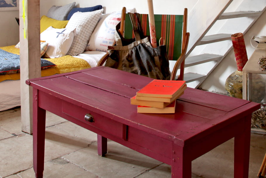 Table basse bois relooker