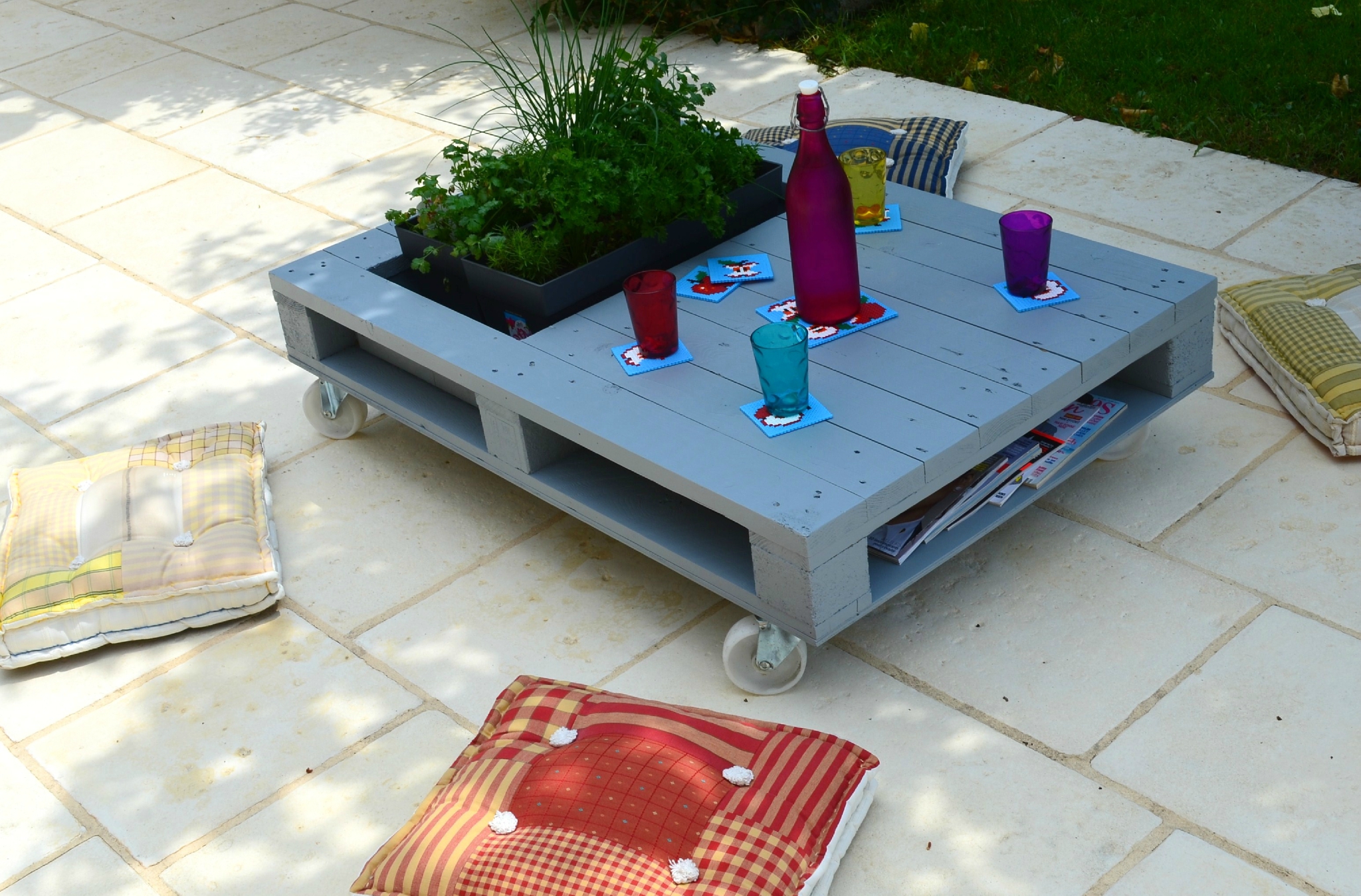 Table basse en palette pleine
