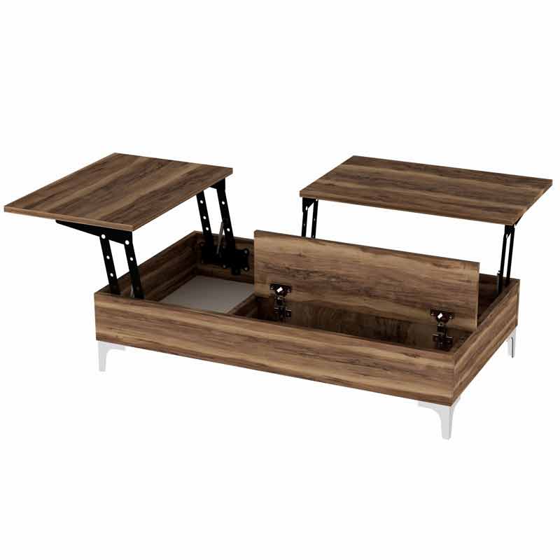 Table basse double plateau relevable