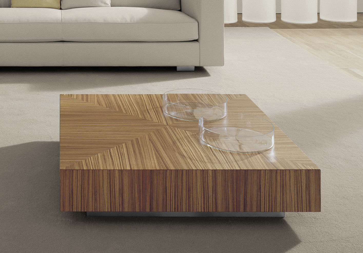 Cube de bois table basse