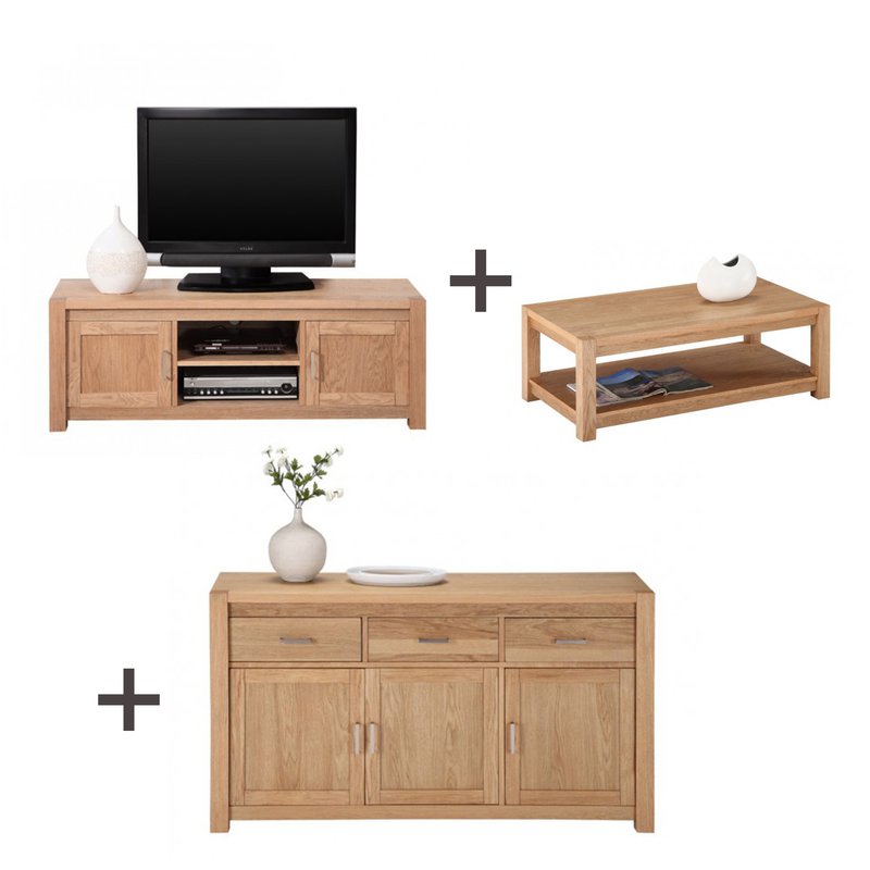 Table basse et meuble tv bois