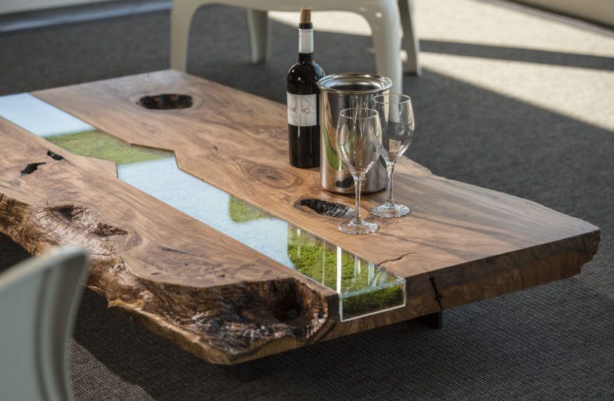 Table basse en bois fait maison