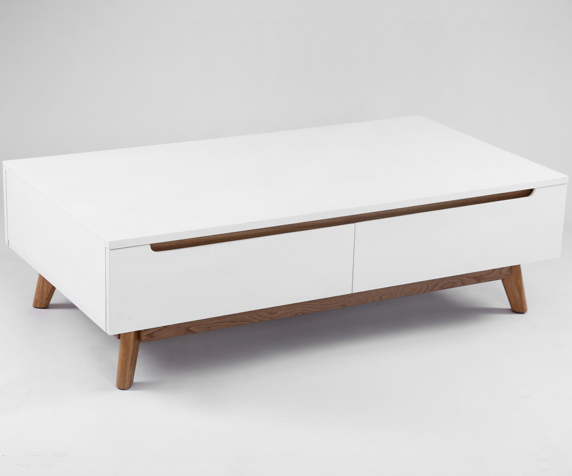 Table basse scandinave tiroirs