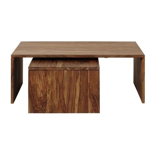 Table basse vintage en bois de sheesham