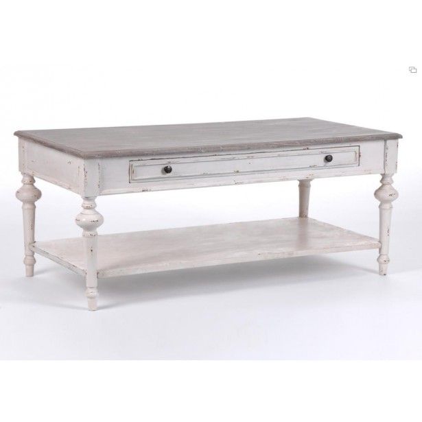 Table basse bois patine