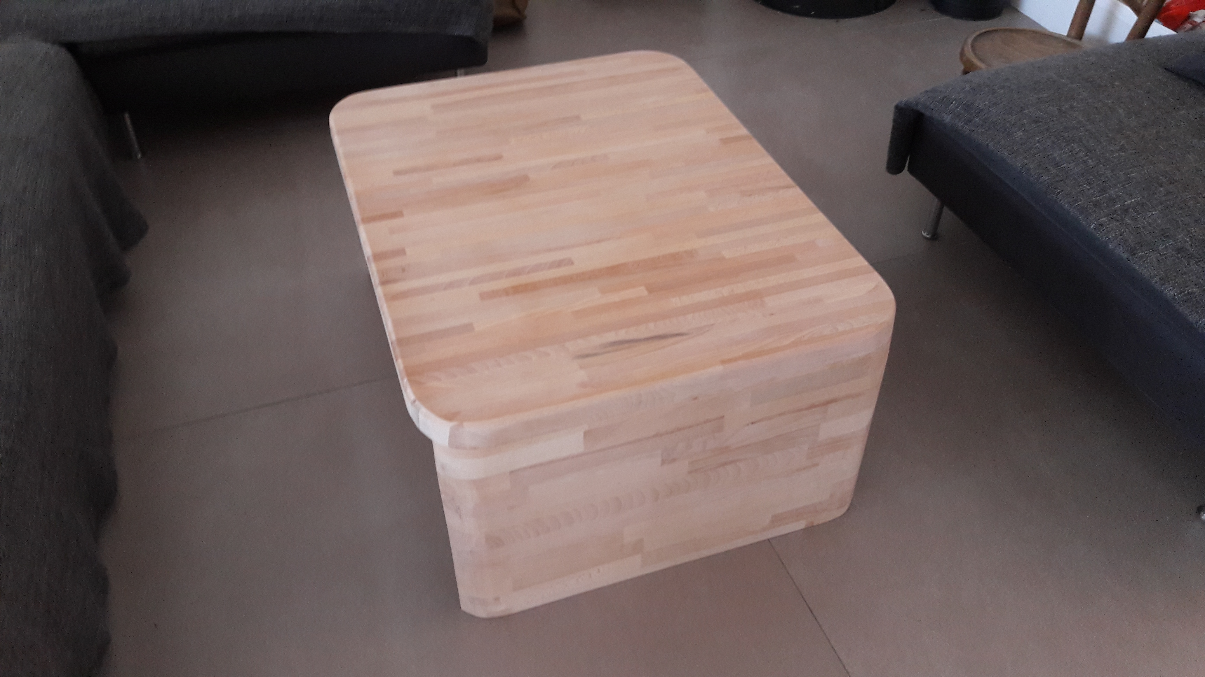 Table basse chute de bois