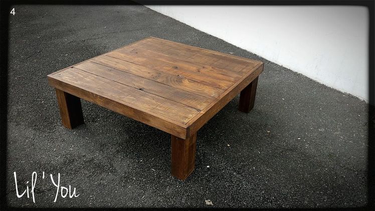 Table basse en bois de coffrage