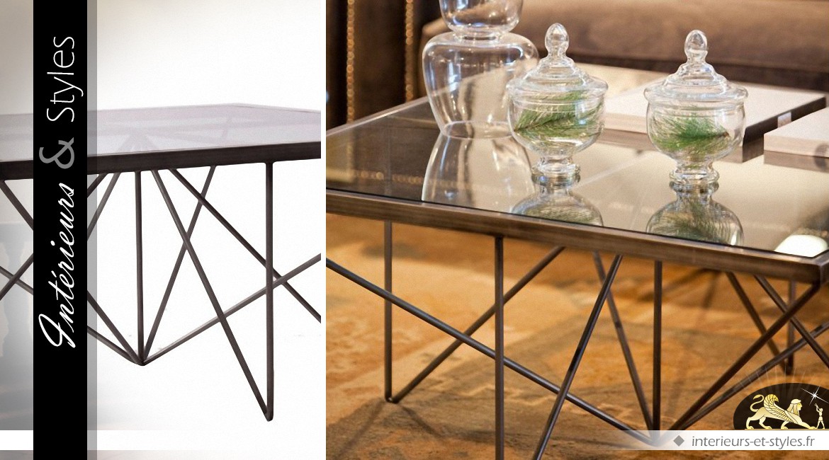 Table basse design fer