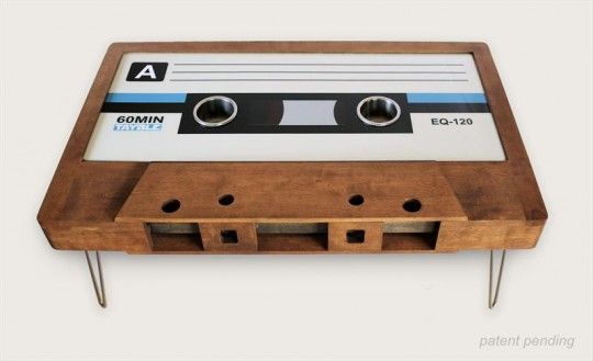 Table basse bois design led