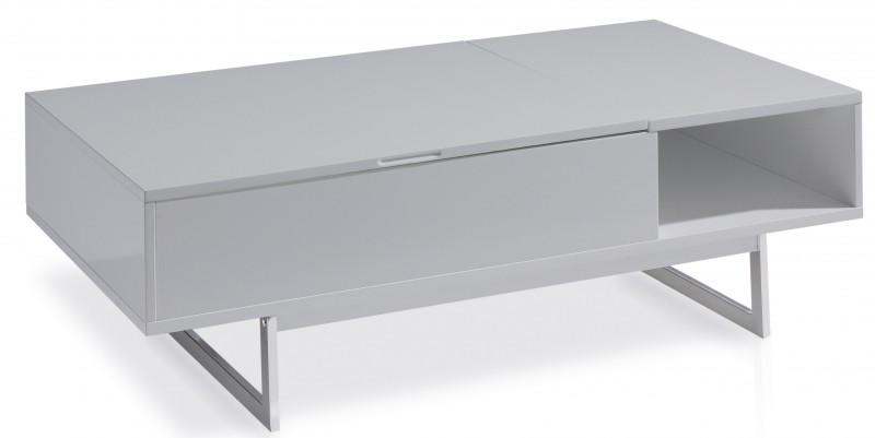 Table basse grise relevable