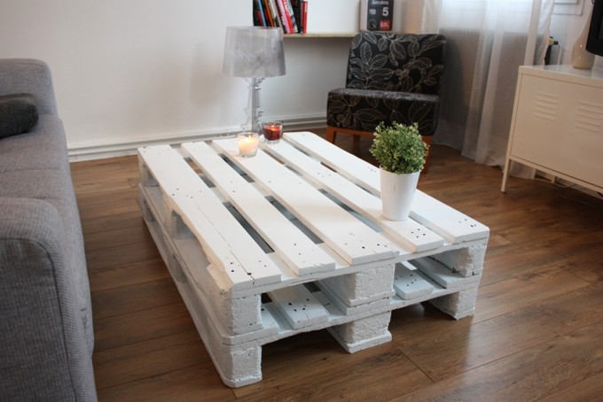 Table basse avec bois de palette