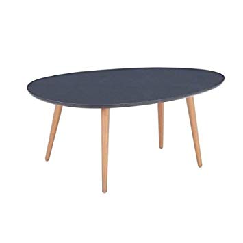 Table basse blanche scandinave ovale