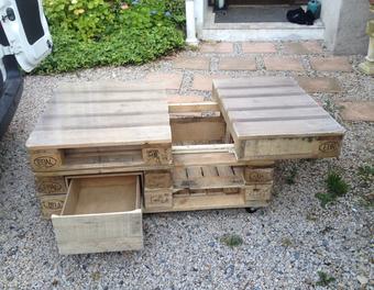 Table basse en palette bar