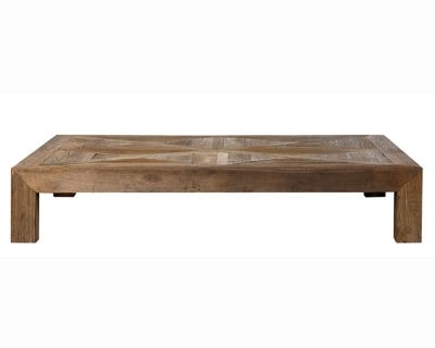 Table basse bois flamant