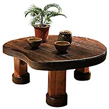 Table basse demi lune bois