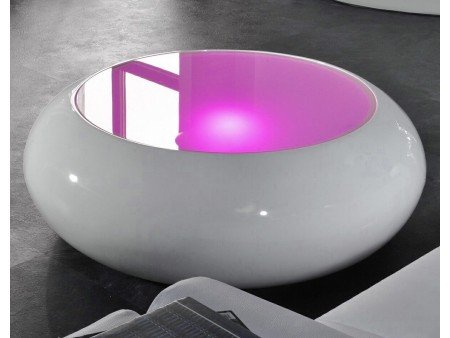 Table basse design galet lumineuse led